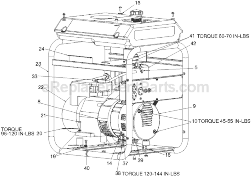 Page A Diagram and Parts List for BSI525-W Type 0 Porter Cable Generator